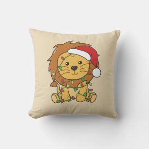 Leeuw Kerstmis Winter Dieren Vakantie Leeuwen Kussen