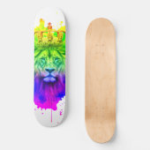 Leeuw King Skateboard Deck in Abstracte kleuren! (Voorkant)