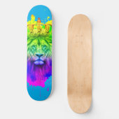 Leeuw King Skateboard Deck in Abstracte kleuren! (Voorkant)
