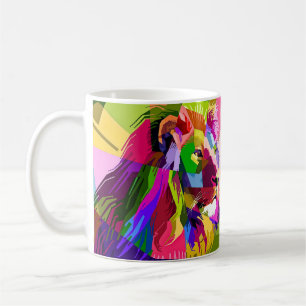Leeuw Kleurrijk Prismatisch Pop Art Ontwerp-62501 Koffiemok