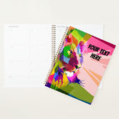 Leeuw Kleurrijk Prismatisch Pop Art Ontwerp Planner (Display)