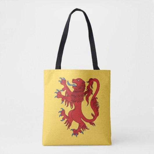 Leeuw Klimmend Gules Tote Bag (Voorkant)