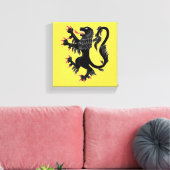 Leeuw Klimmend Sable Canvas Afdruk (Insitu (Woonkamer))