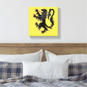 Leeuw Klimmend Sable Canvas Afdruk (Insitu (Slaapkamer))