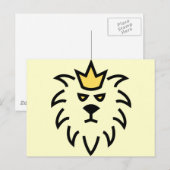 leeuw koning. briefkaart (Voorkant / Achterkant)