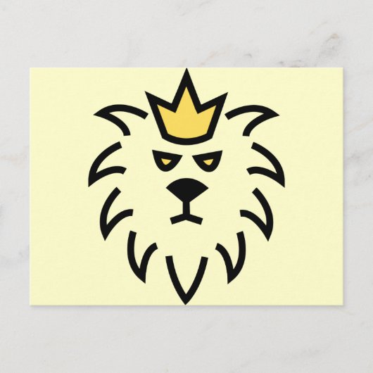 leeuw koning. briefkaart (Voorkant)
