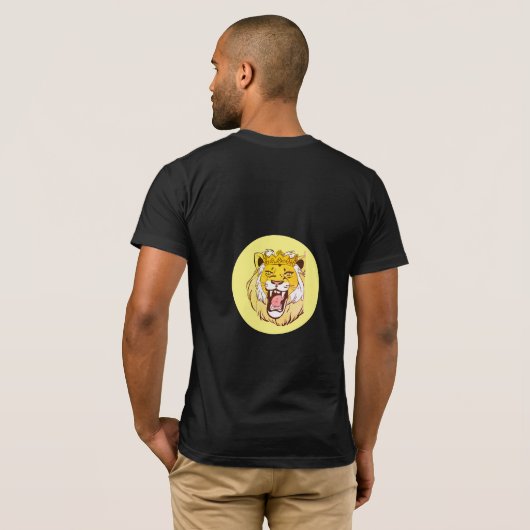 Leeuw koning mannen tshirt (Achterkant volledig)