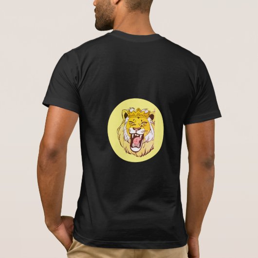 Leeuw koning mannen tshirt (Achterkant)