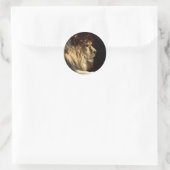 Leeuw - koning van de Oerwoud Ronde Sticker (Tas)