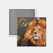 Leeuw, koning van het Oerwoud Magneet (Voorkant / Achterkant)