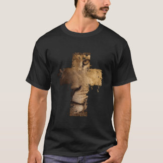 Leeuw Kruis Christelijk Geloof T-shirt
