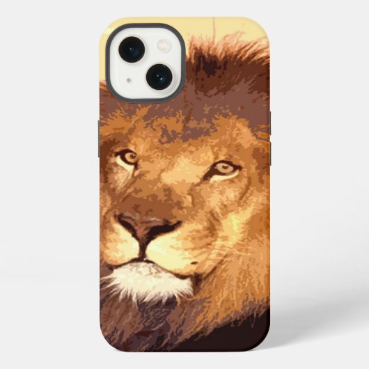 Leeuw Kunstwerk iPhone Hoesje (Achterkant)
