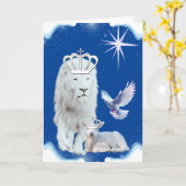 Leeuw & Lam Kerstgroet Kaart (Gele Bloem)