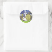 Leeuw Lamb en Duif Ronde Sticker (Tas)
