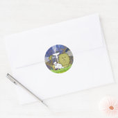 Leeuw Lamb en Duif Ronde Sticker (Envelop)
