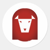 Leeuw Leeuw Astrologie Teken Ronde Sticker (Voorkant)