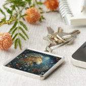 Leeuw Leeuw Sterrenbeeld Astrologie Hemelse Verjaa Sleutelhanger (Zijkant)