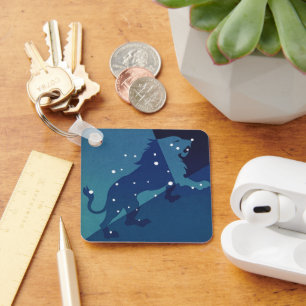 Leeuw Leeuw Sterrenbeeld Vintage Dierenriem Astrol Sleutelhanger