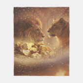 Leeuw & Leeuwin Gouden Gloed — Fleece Deken (Voorkant)