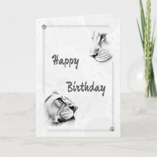 Leeuw Leeuwin Wilde Dieren Inspiratie Verjaardag Kaart