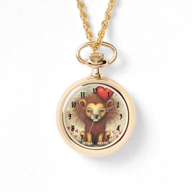 Leeuw Liefde 1 Horloge (Voorkant)