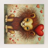 Leeuw Liefde 1 Legpuzzel (Horizontaal)