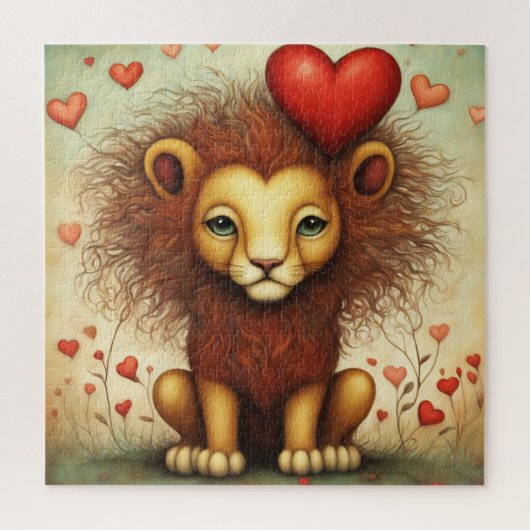 Leeuw Liefde 1 Legpuzzel (Verticaal)