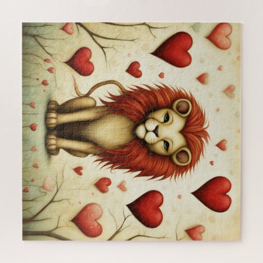 Leeuw Liefde 2 Legpuzzel (Horizontaal)