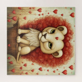 Leeuw Liefde 3 Legpuzzel (Horizontaal)