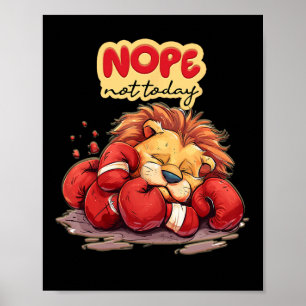 Leeuw liegt niet vandaag poster