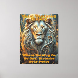 Leeuw Lumineert: Ethisch Licht Canvasprint Canvas Afdruk