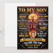 Leeuw Maan Ik Wil Geloven - Vader Aan Zoon  Feestdagenkaart (Voorkant / Achterkant)