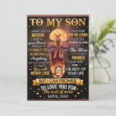 Leeuw Maan Ik Wil Geloven - Vader Aan Zoon  Feestdagenkaart (Staand voorkant)