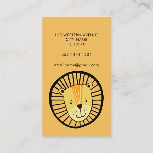 Leeuw mama visitekaartje (Achterkant)