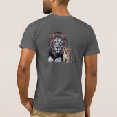 Leeuw Mandala Kunst Bella+Canvas T-shirt -  (Achterkant)