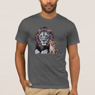 Leeuw Mandala Kunst Bella+Canvas T-shirt - 