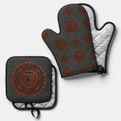 Leeuw Mandala Ovenwant & Pannenlap Set (Voorkant / Achterkant)