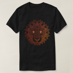 Leeuw Mandala sierlijk, met de hand getekende leeu T-shirt