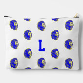Leeuw Mascotte Blauw en Geel Student Pencil Pouch Etui (Achterkant)