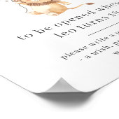 Leeuw met 3 bruine ballonnen Tijdcapsule Poster (Hoek)