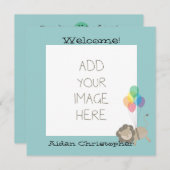 Leeuw met ballonnen aankondiging (Voorkant / Achterkant)