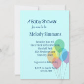 Leeuw met ballonnen Baby shower Kaart (Achterkant)