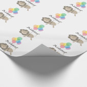 Leeuw met ballonnen cadeaupapier (Hoek)