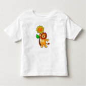 Leeuw met bloem kinder shirts (Voorkant)