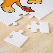 Leeuw met bloem legpuzzel (Zijkant)