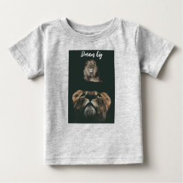 "Leeuw met Cub Dream Big Little One Baby T-Shirt"