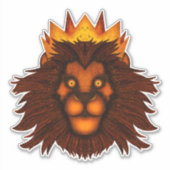 Leeuw met een Kroon Sticker (Voorkant)