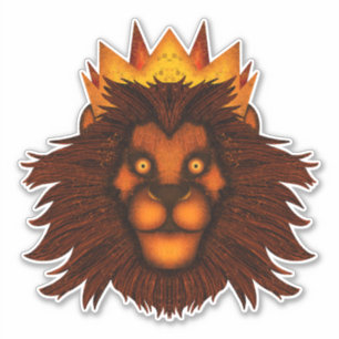 Leeuw met een Kroon Sticker