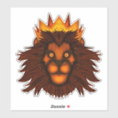 Leeuw met een Kroon Sticker (Vel)