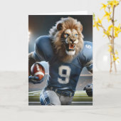 Leeuw met Football Kaart (Gele Bloem)